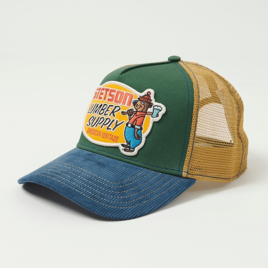 Accessories Stetson | Stetson 'Lumber Supply' Trucker Cap - Blue/Green/Tan