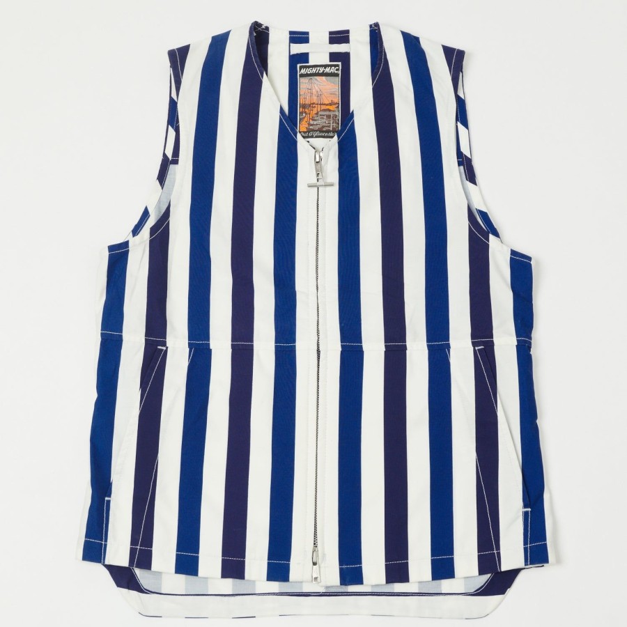 Clothing Mighty Mac | Mighty Mac Vest - Blue Stripe