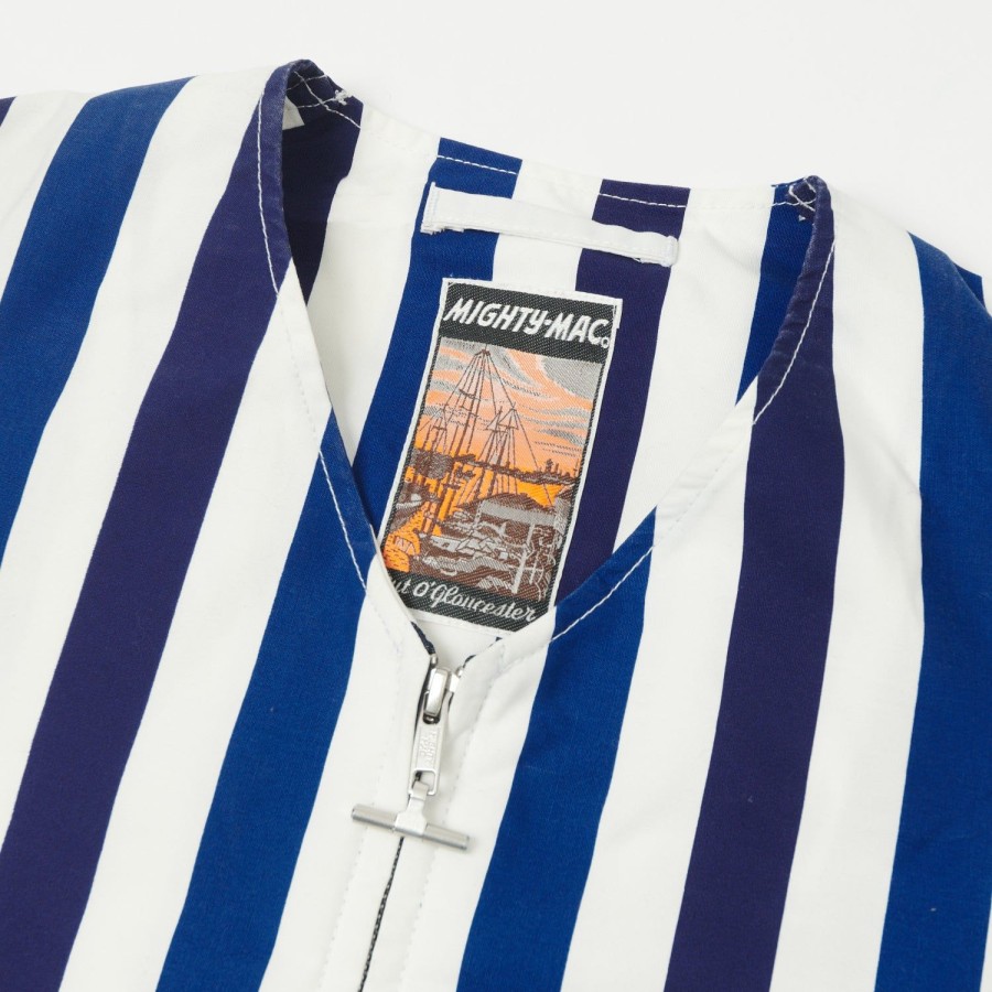 Clothing Mighty Mac | Mighty Mac Vest - Blue Stripe