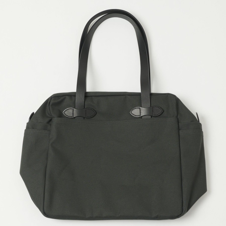 Accessories Filson | Filson Rugged Twill Tote Bag With Zipper - Faded Black