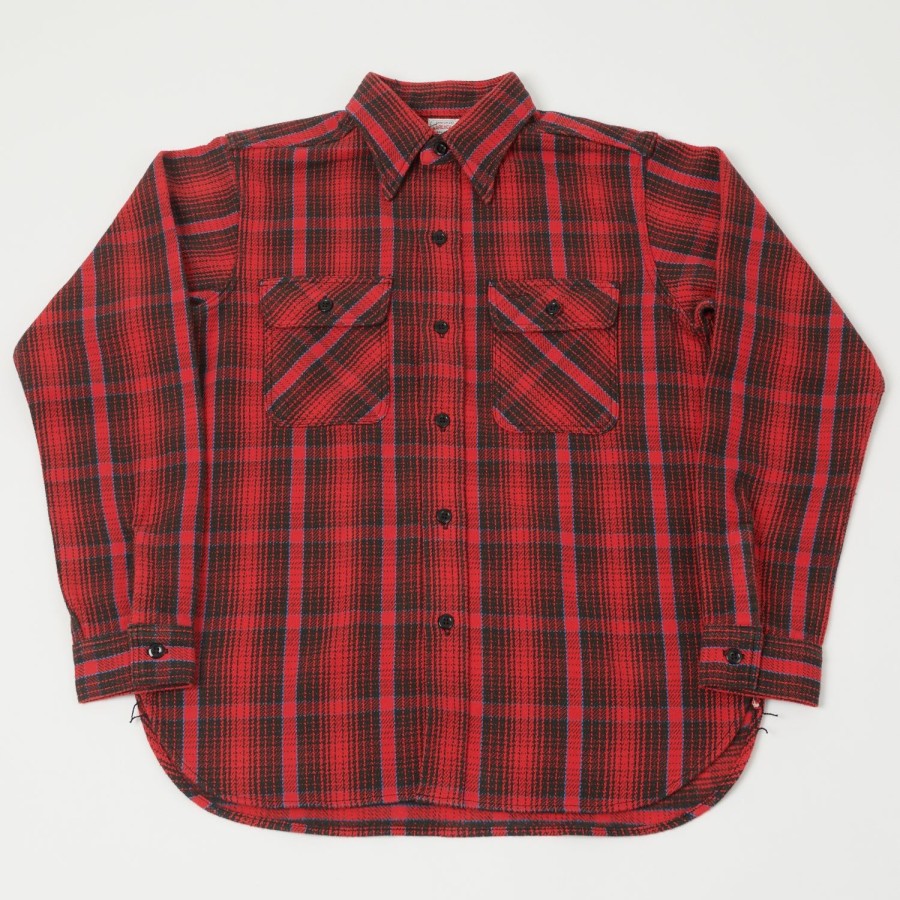 Clothing Warehouse & Co | Warehouse 3104 Flannel Shirt 'C Pattern' - Red