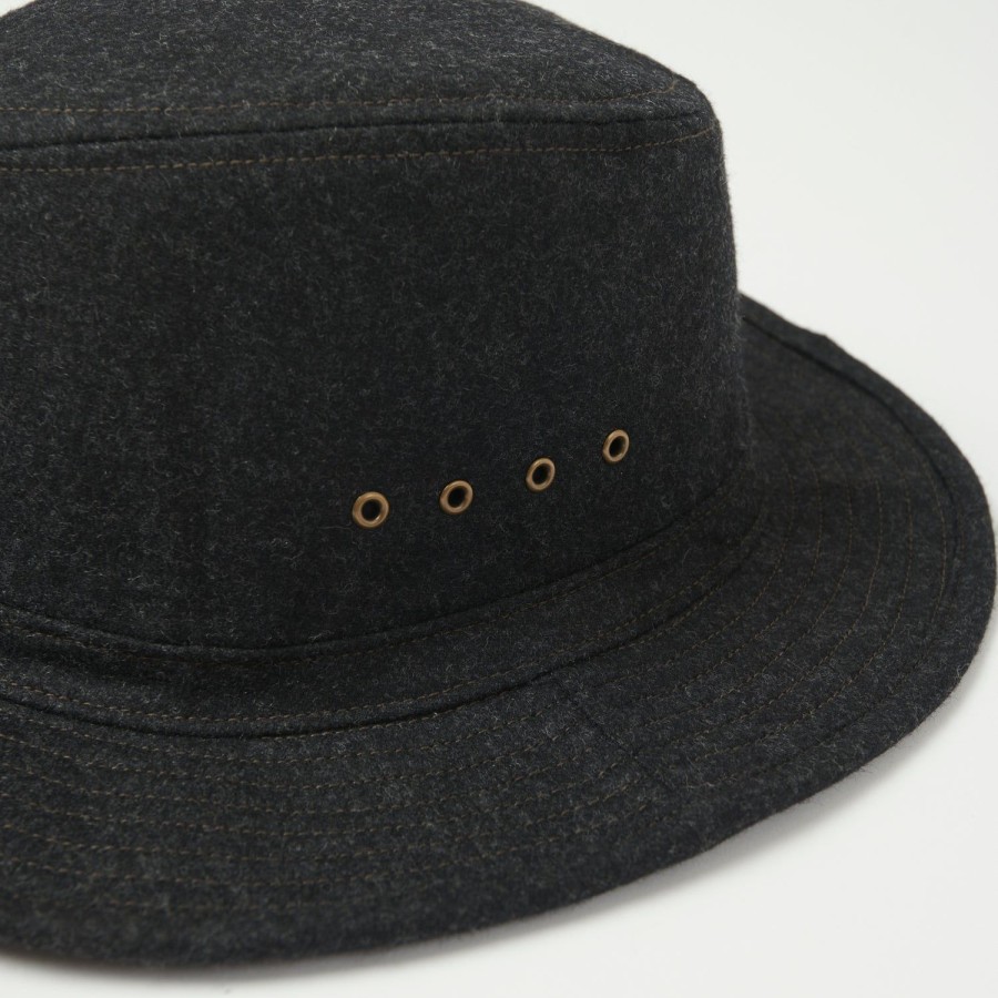 Accessories Freewheelers & Co | Freewheelers 2337004 'Smokey Bear' Wool Woodsman Hat - Black