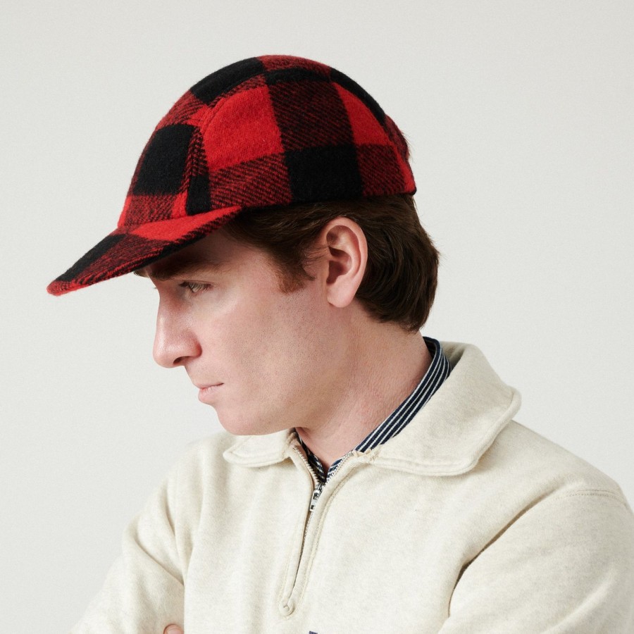 Accessories Crown Cap | Crown Cap Buffalo Check Ball Cap - Red/Black