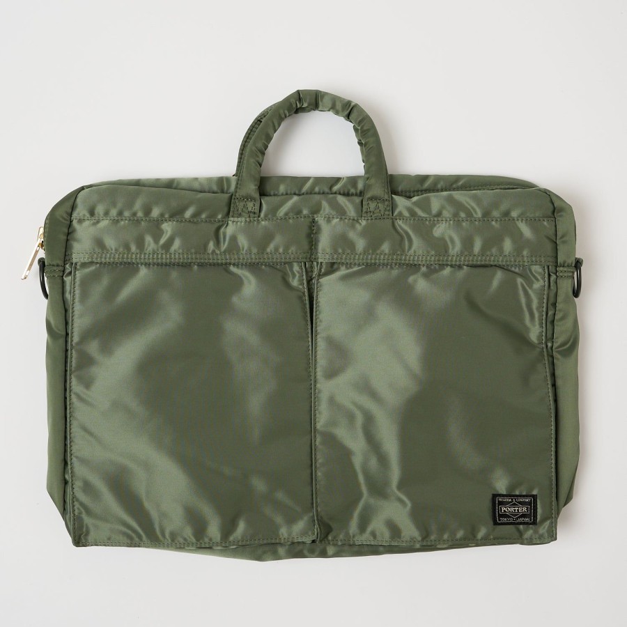 Accessories Porter - Yoshida & Co. | Porter-Yoshida & Co. Tanker 2-Way Briefcase - Sage Green