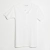 Clothing Merz b. Schwanen | Merz B. Schwanen 207 Short Sleeve Henley - White