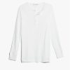 Clothing Merz b. Schwanen | Merz B. Schwanen 102 Button Border Shirt - White