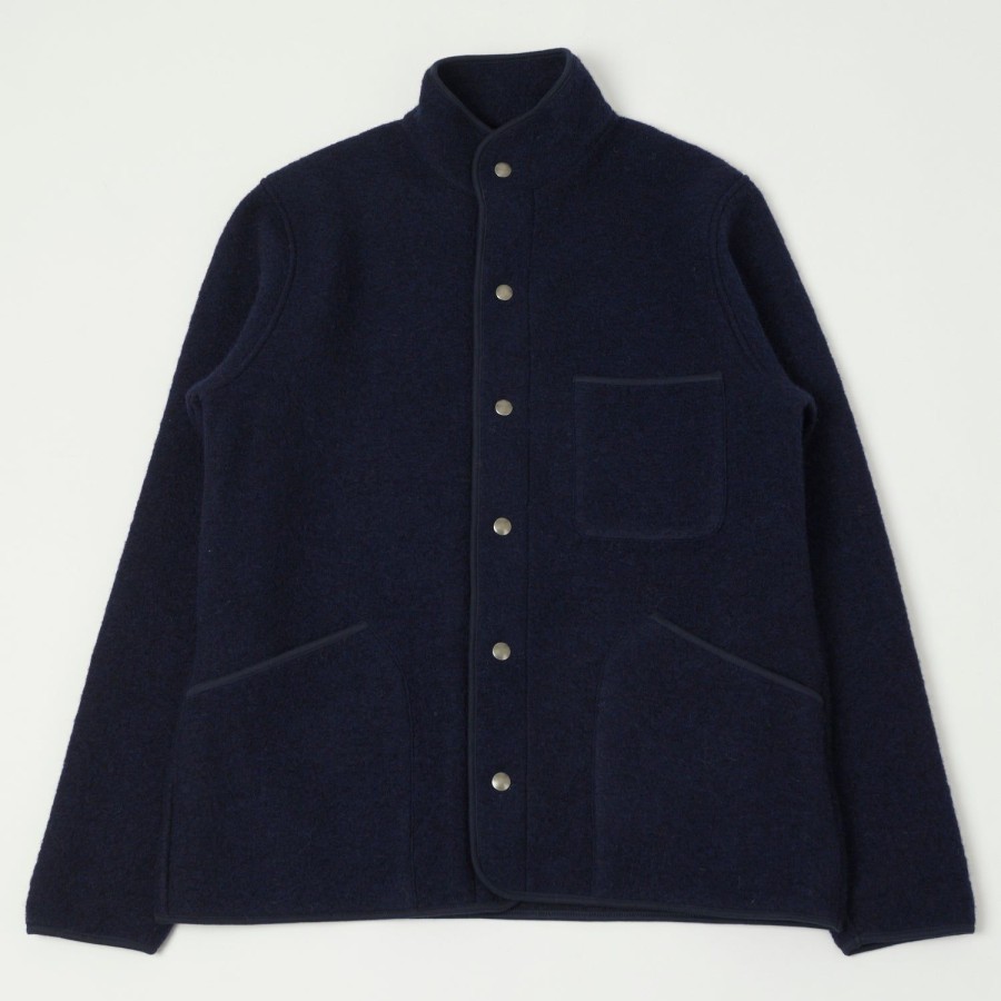 Clothing Hartford | Hartford 'Jason' Knitted Wool Jacket - Navy