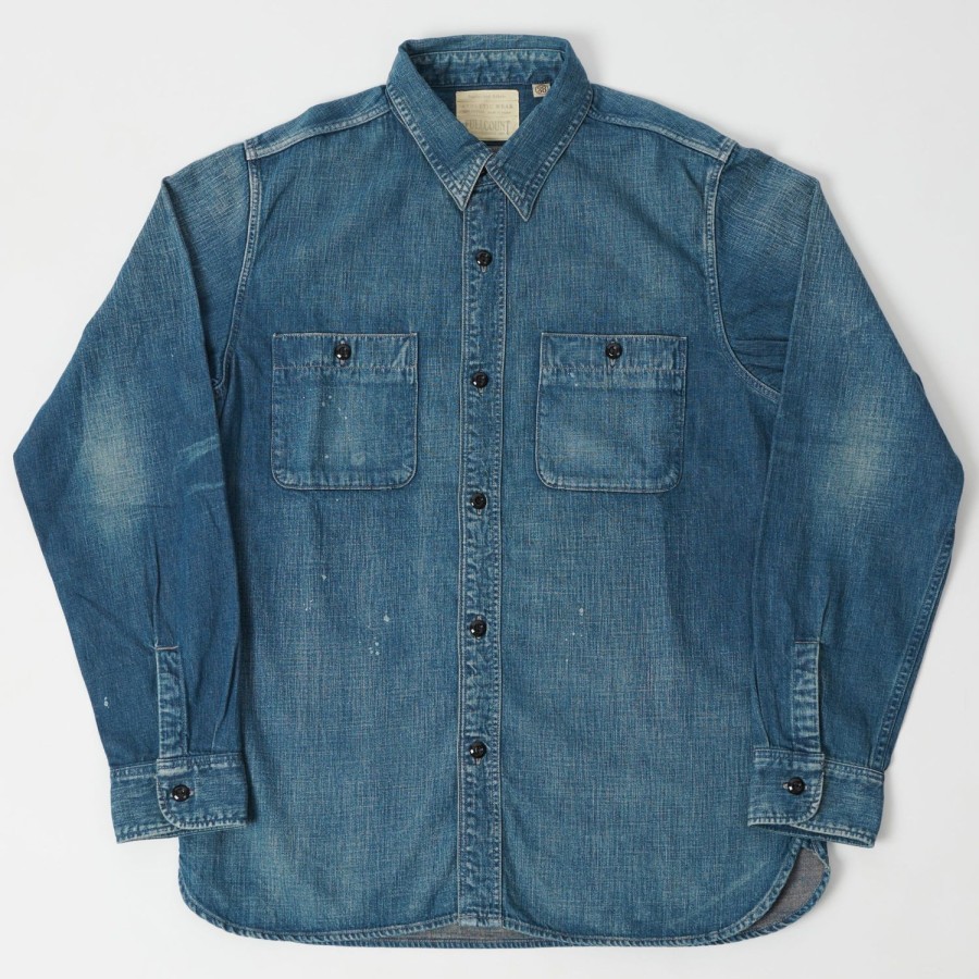 Clothing Full Count | Full Count 4890Hw Denim Work Shirt - Hand Wash