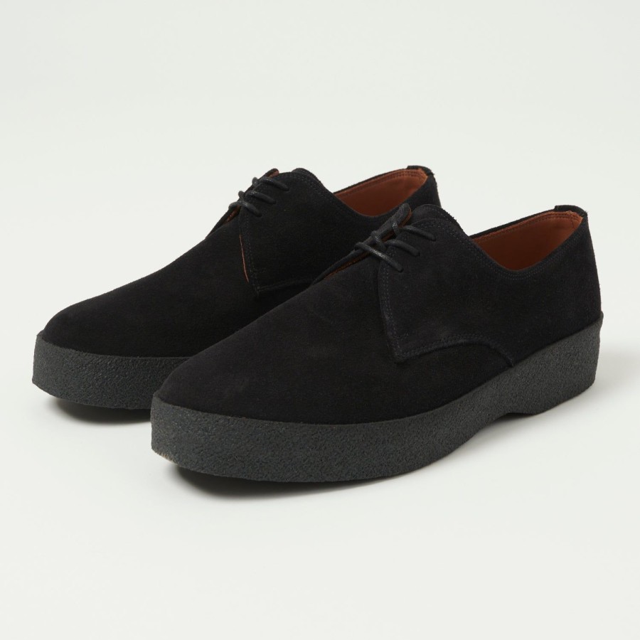 Footwear Sanders | Sanders Japan Collection Brit Shoe - Black Suede