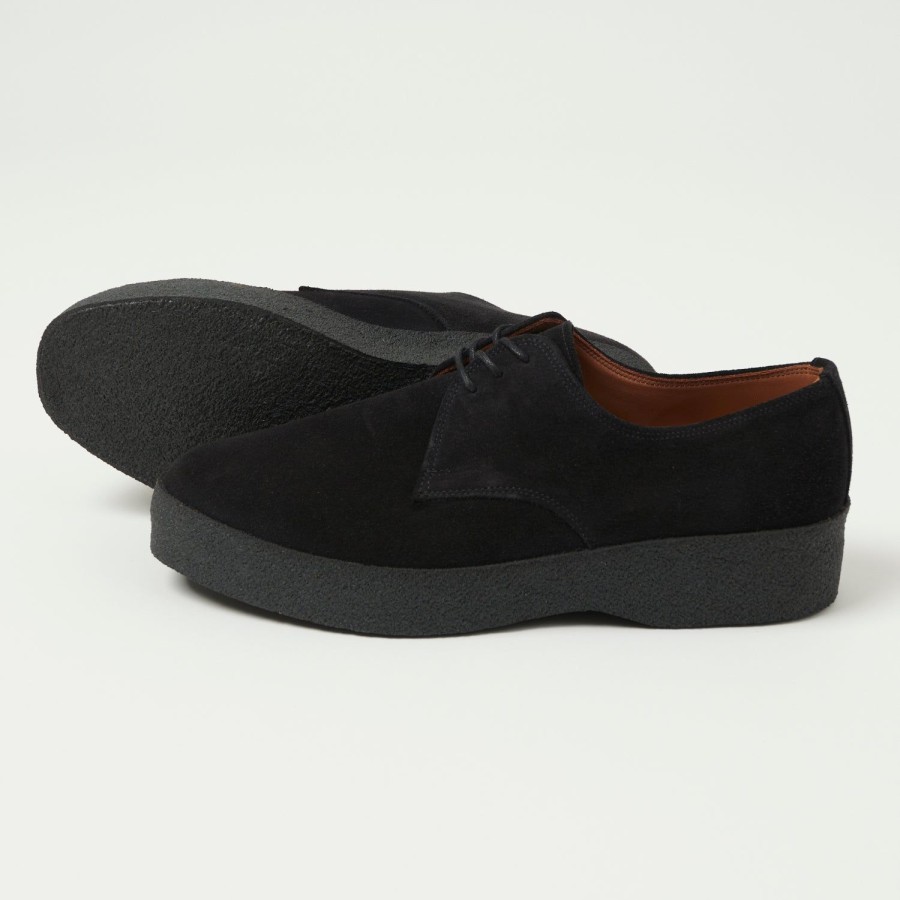 Footwear Sanders | Sanders Japan Collection Brit Shoe - Black Suede