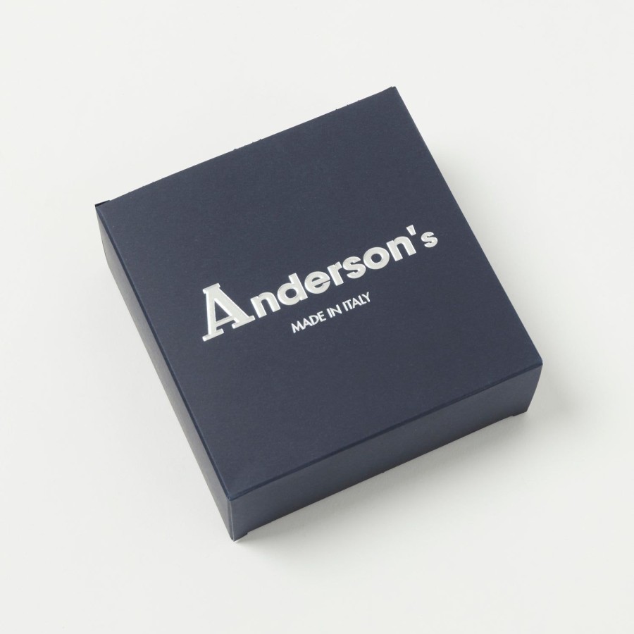 Accessories Anderson's | Anderson'S Suede Leather 3.5Cm Woven Belt - Chocolate