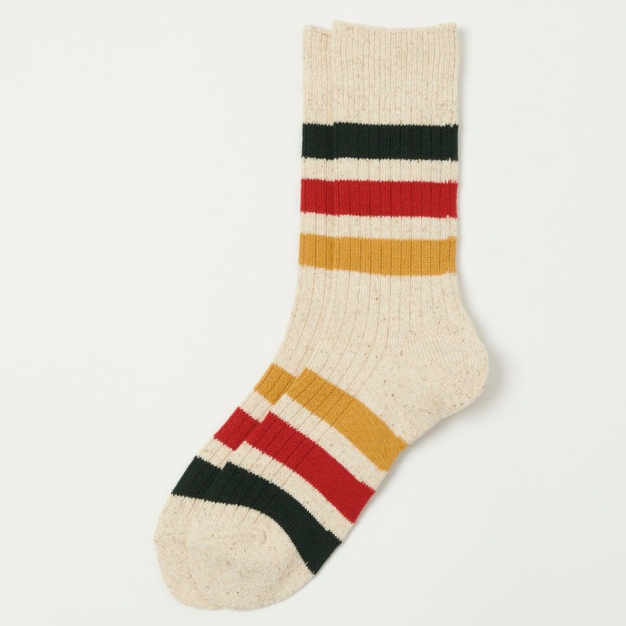 Accessories RoToTo | Rototo Park Stripe Sock - Ivory