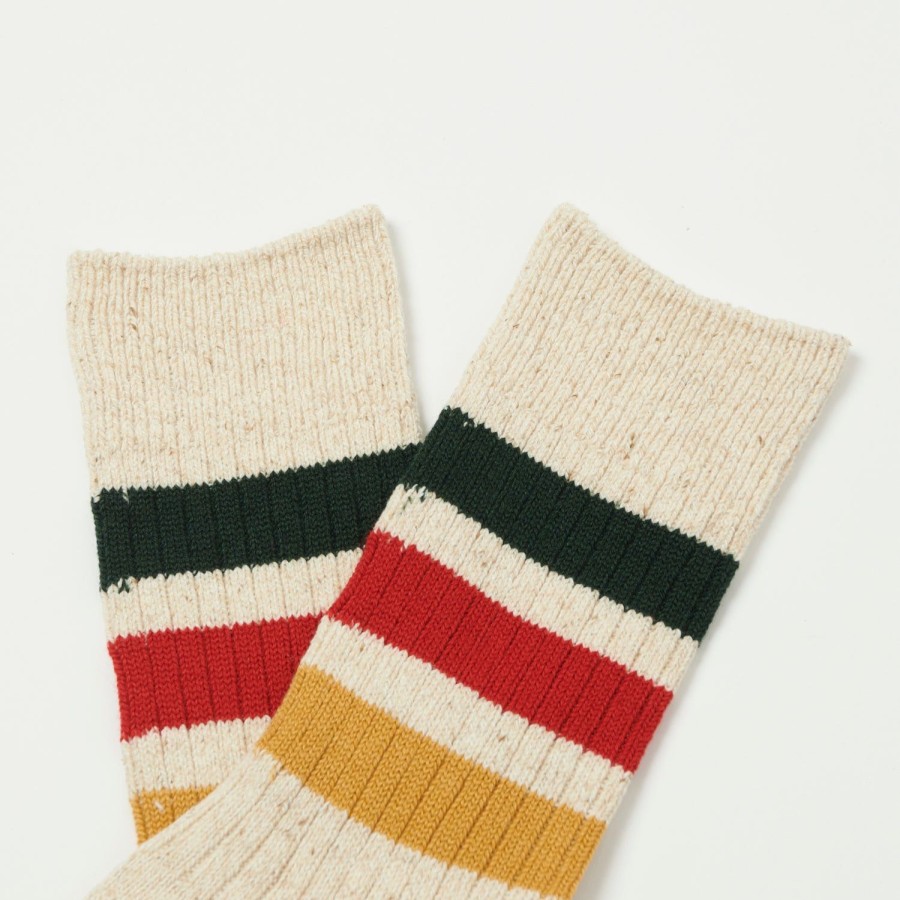 Accessories RoToTo | Rototo Park Stripe Sock - Ivory