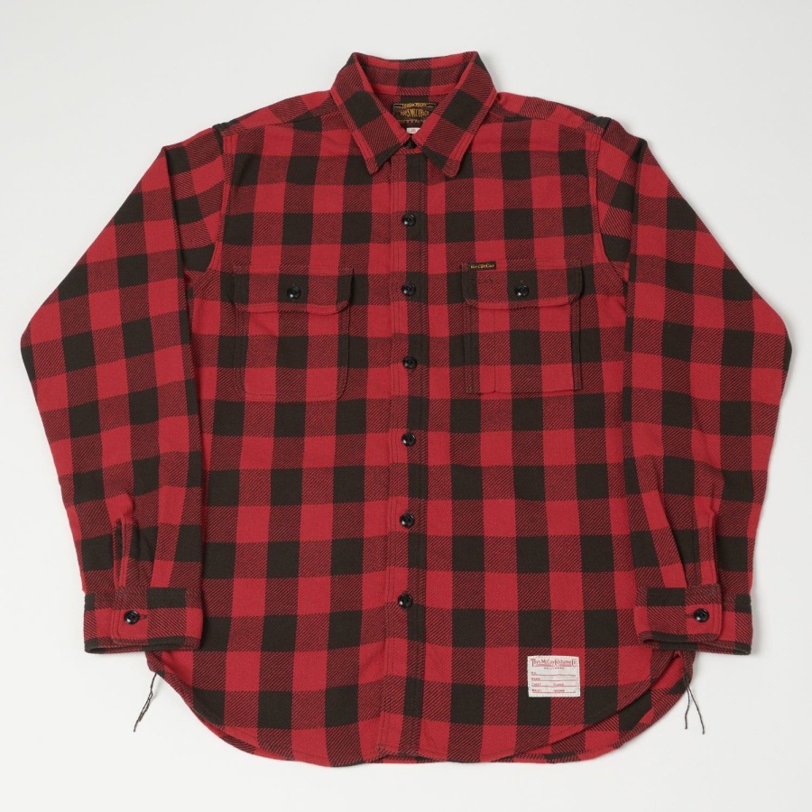 Clothing TOYS McCOY | Toys Mccoy Tms2207 'Steve Mcqueen' Buffalo Plaid Shirt - Red/Black