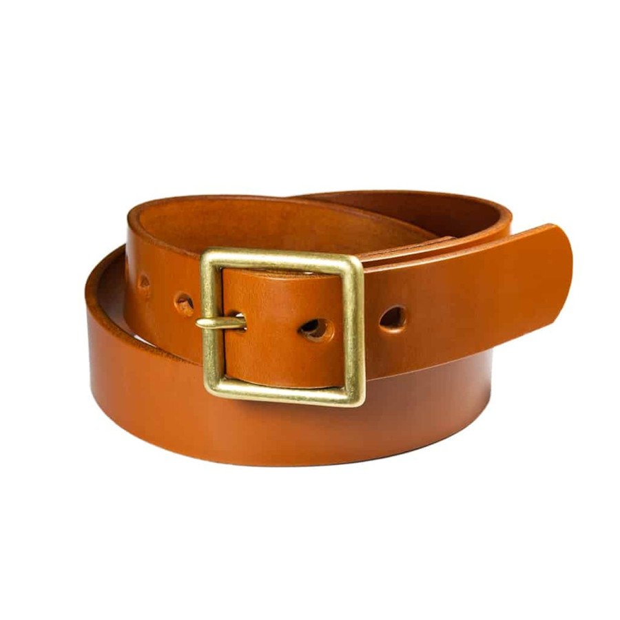 Accessories Barnes & Moore | Barnes & Moore Bosun Belt - Harness Tan/Matt Brass