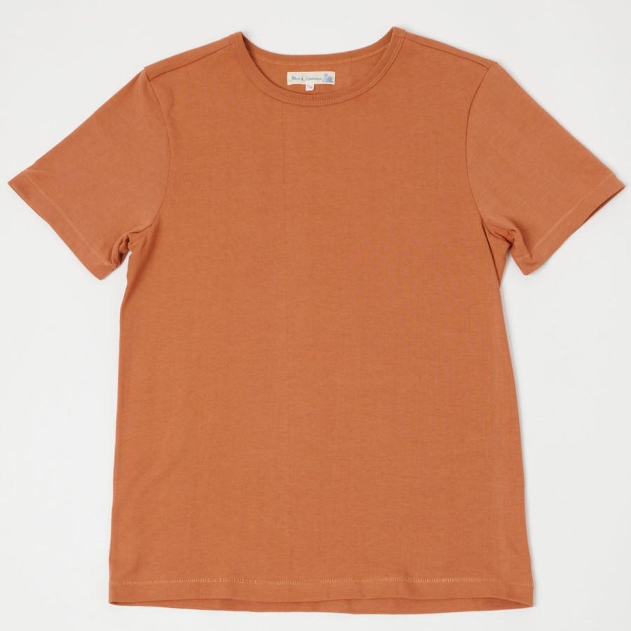 Clothing Merz b. Schwanen | Merz B. Schwanen 215 Classic Crew Neck Tee - Sunset