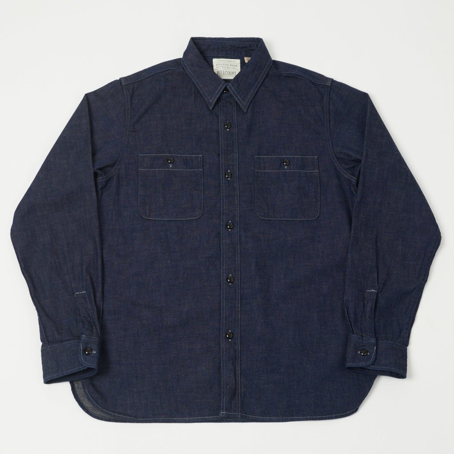 Clothing Full Count | Full Count 4890 Denim Work Shirt - Rinsed