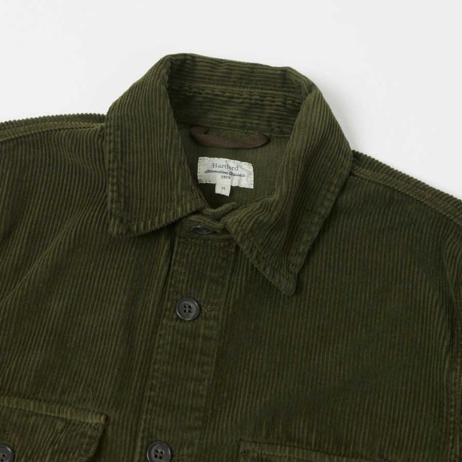 Clothing Hartford | Hartford 'Joyce' Cord Work Shirt - Army