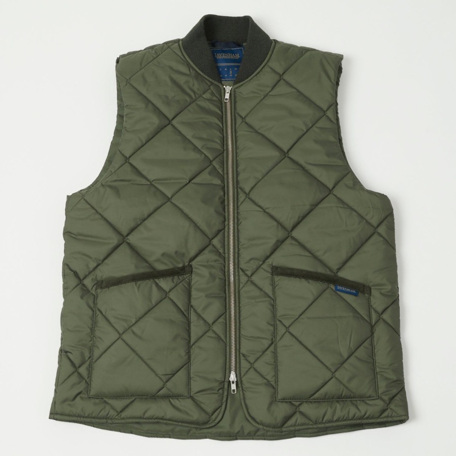 Clothing Lavenham | Lavenham Big Quilt Bomber Jacket - Olive Green